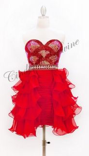 Prom Short Homecoming Designer Dress Sweet 16 Ruffled Sweetheart 