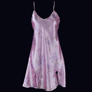   Pink Floral Nightgown Babydoll Sexy Sleepwear PJ S M L XL XXL #S105198