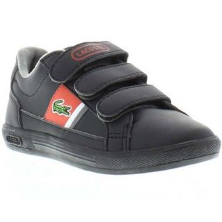 Lacoste Trainers Genuine Europa S Kids Junior Trainer Black Shoes 