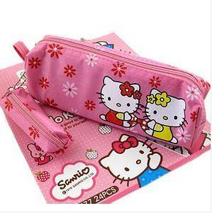 new cute pink Hello Kitty Stationery Make up Pencil Bag Case Pouch #2