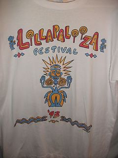 VTG ’93 Lollapalooza festival tour t shirt white cotton sz. XL