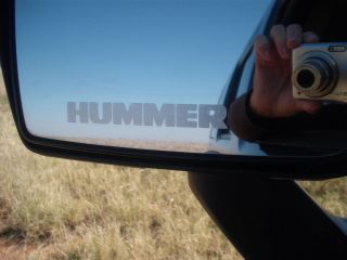 HUMMER H2 H3 ETCHED GLASS VINYL FAT & CLEAN MIRROR DECALS   SET OF 