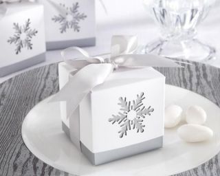 Winter Silver Snowflake Wedding Holiday Party Table Decoration Favor 