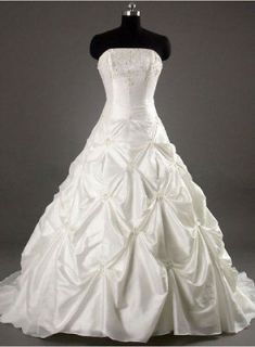   Wedding Dress Evening Prom Ball Gown A line Size 8 10 12 14 16 M58