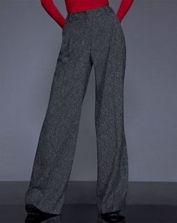 SHAPE FX Tweed High Waist Wide Leg Pants with Built In Control Lining 