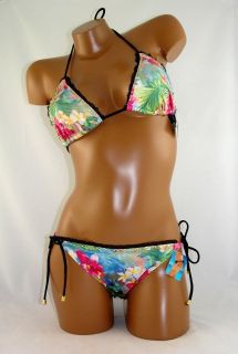 VICTORIAS SECRET Triangle bikini in tropical paradise S M