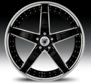 20 Asanti AF166 Black Chrome Wheels Rims 2 Piece Tone