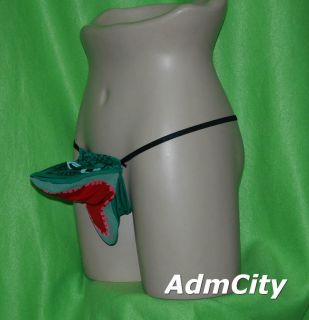 Admcity mens green crocodile pouch g string thong one size