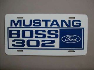 FORD MUSTANG COUGAR BOSS 302 LICENSE PLATE