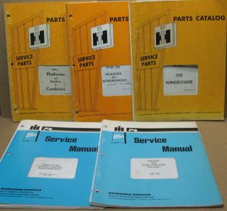 IH SERVICE MANUALS AND PARTS CATALOGS VARIOUS EQUIPMENT GOOD