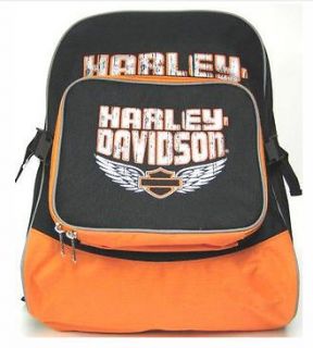 Harley Davidson Motorcycle Backpack Bag with Lunch Box