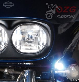 Chrome CREE lights Motorcycle LED fog running cruiser chopper 