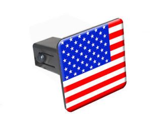 USA Flag   1 1/4 inch (1.25) Trailer Hitch Cover Plug