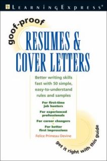 Goof Proof Resumes and Cover Letters by LearningExpress Staff and 