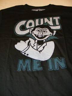Sesame Street Count Me In The Count Black T Shirt New