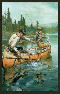 1912 Philip R. Goodwin, Print, Fishing scene, Vintage Southwestern ART 