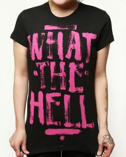 Abbey Dawn What The Hell Pnk/Blk Shirt AVRIL LAVIGNE XS