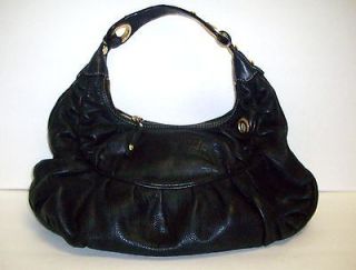 Juicy Couture Abbie Keylock Black Leather Hobo Bag