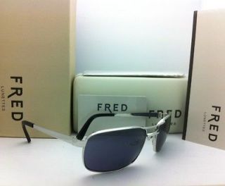 New Authentic FRED LUNETTES Sunglasses SICILE C2 102 Palladium w/ Grey 