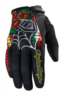 Troy Lee Designs Womens girls ACE Gloves VooDoo Black XC MTB DH BMX 