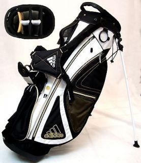 Newly listed NEW Adidas Golf AG Strike Stand Bag White/Black/Go​ld 6 
