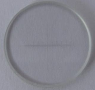 Microscope eyepiece graticule / micrometer Ø 19 mm. 10 mm./100 dev 