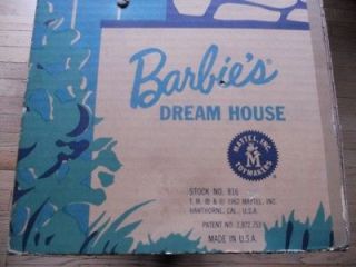 VINTAGE 1962 BARBIE DREAM HOUSE / FURNITURE