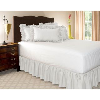 Two Piece Set Includes One Extra Long Twin Ruffled Bed Skirt & One 