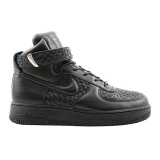NIKE AIR FORCE I High Lux Italy Black Woven Leather Italy Limited Ed 