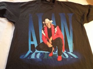 Alan Jackson 1995 Tour t shirt size is Large Front and back