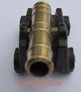 MINIATURE BRASS CANNON TOY VINTAGE OLD?