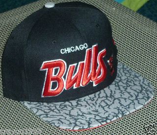 CHICAGO BULLS New Era Custom Snapback Hat Black/Cement Gray 4 Air 
