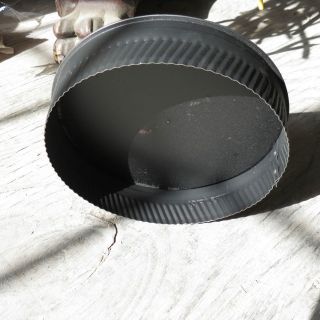 Gray Metal 6 Black Wood Stove Pipe Cleanout Cap