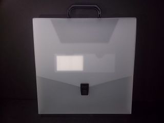12inch Record   CARRYING CASE w/ HANDLE   CLEAR 12 33rpm lp vinyl 