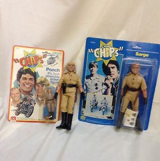 CHIPs Sarge And Jon 8 Inch Action Figure And A3 3/4 Inch Ponch