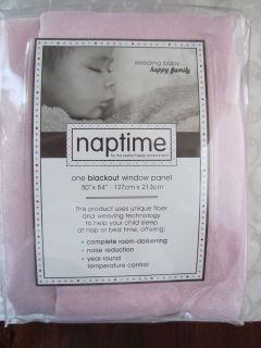 Naptime Blackout Window Panel Curtain~ NIP~Light Pink 50x84 Temp 