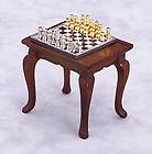 doll house MINI CHESS TABLE FURNITURE PLAYING GAME MAGNETIC 1.12 SCALE