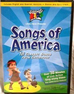 Cedarmont Kids Songs of America NEW DVD 18 Classic Songs from 