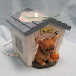 Chihuahua in Dog House Oil Warmer Figurine