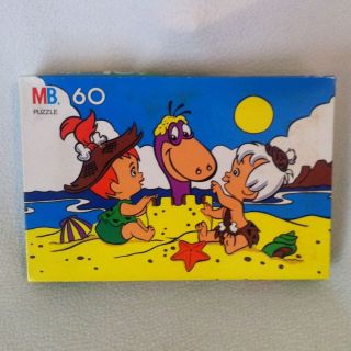   THE FLINTSTONES PUZZLE Hanna Barbera ~ Milton Bradley ~ Beach Kids