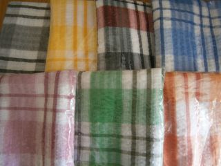   OBLONG SEERSUCKER CHECK TABLECLOTH 100% COTTON CHOICE OF 7 COLOURS