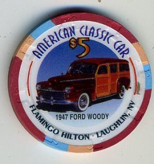   Laughlin American Classic Car 1947 Woody Casino Chip A+ Chip Sale