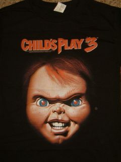 New Childs Play 3 Movie Chucky Face Closeup T Shirt