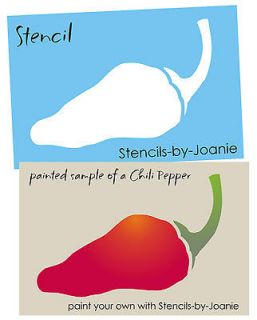 Shape STENCIL Chili Pepper Red Hot Kitchen Southwest Mexican Cooking 