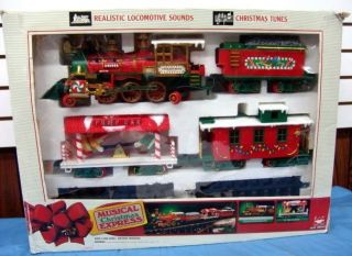 New Bright Musical Christmas Express Toy Train Model 183 G Scale