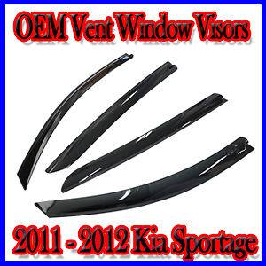 OEM Smoke Vent Window visors 4pcs for 2011 2012 Kia Sportage