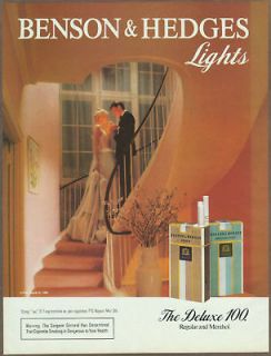 Benson & Hedges cigarettes 1984 print ad / magazine advertisement 