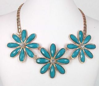 turquoise flower necklace in Necklaces & Pendants