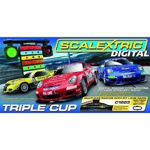 Scalextric Digital Triple Cup 132 Slot Car Race Set