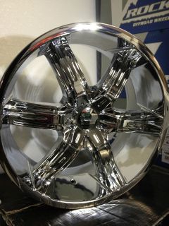 22 inch Helo HE866 chrome wheels rims 5x5 5x127 +35